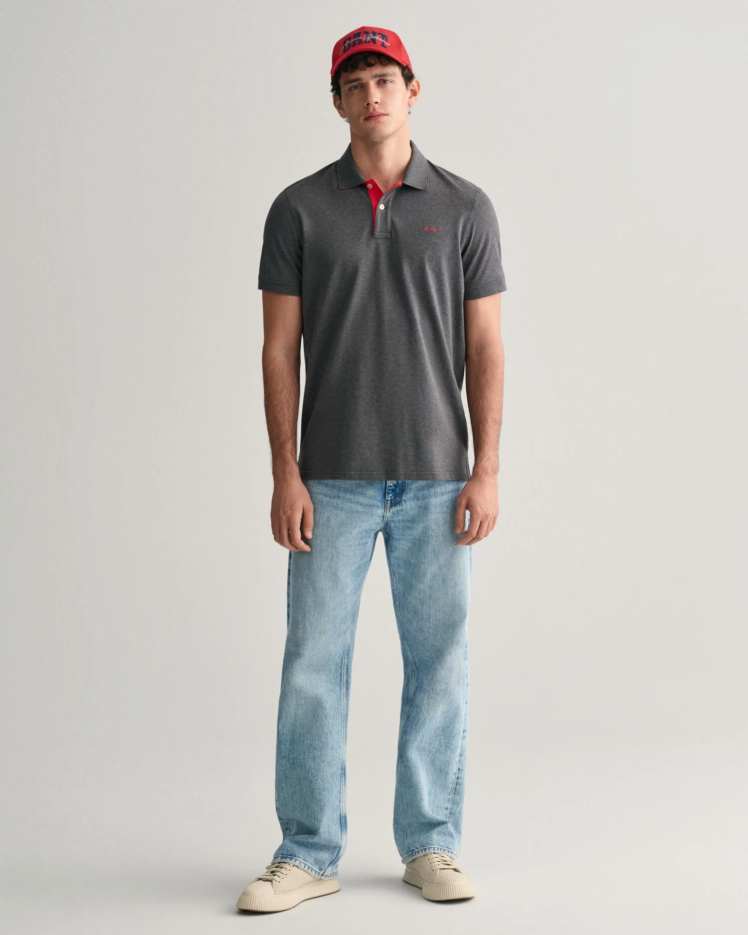 Contrast piqué poloshirt