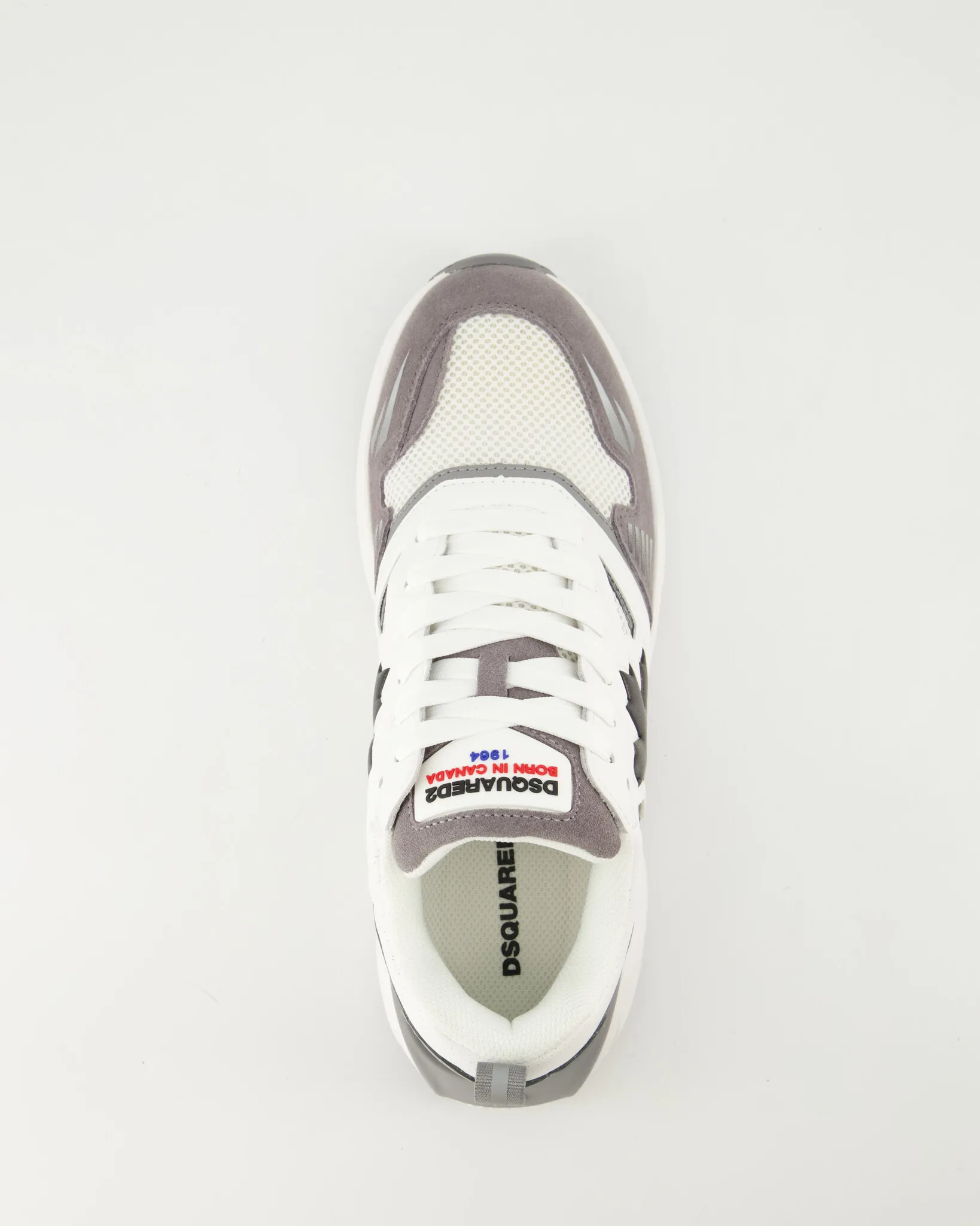 DSQUARED2 DASH LACEUP LOW TOP SNEAKERS WIT
