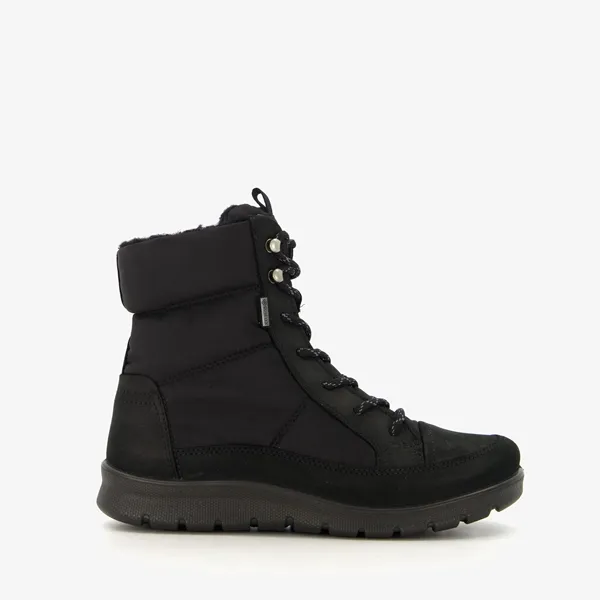 ECCO Babette dames veterboots zwart gevoerd