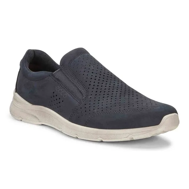 ECCO IRVING HERENSCHOENEN SLIPON PERF LEA NAVY  MAAT 45