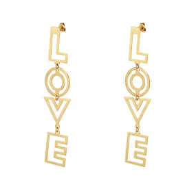 Gouden liefde oorbellen