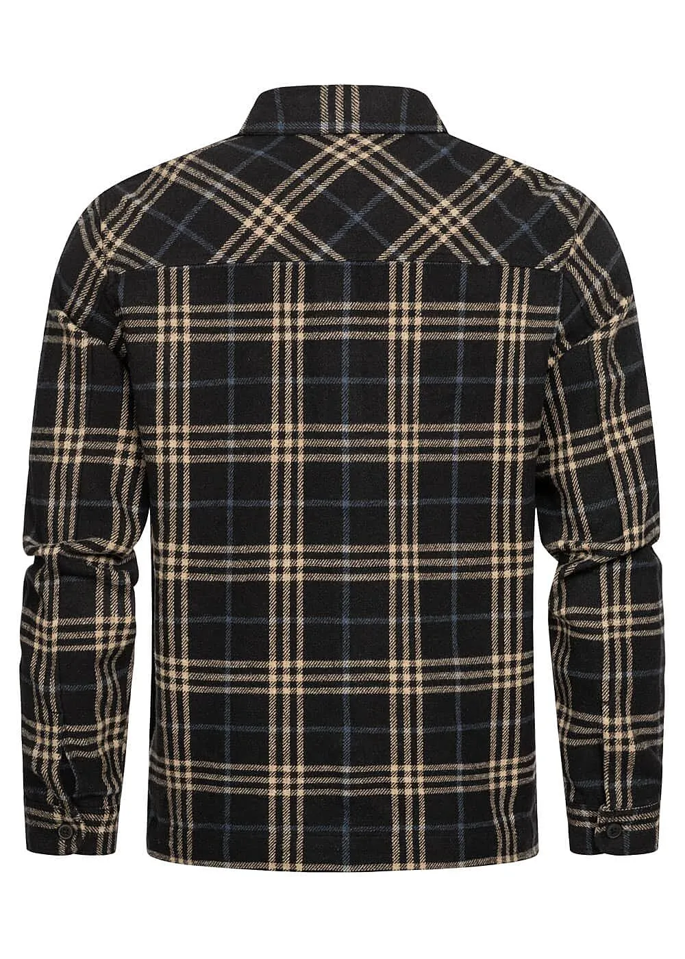 HAILYS HERREN HEMDJACKE OVERSHIRT SHACKET 2POCKETS KARIERTES MUSTER SCHWARZ