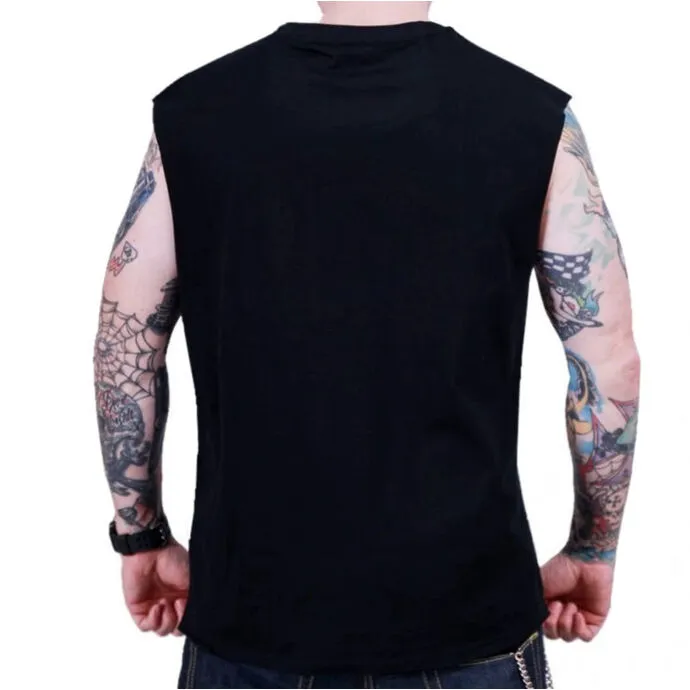 HEREN TANKTOP BLACK HEART  RASCAL  ZWART
