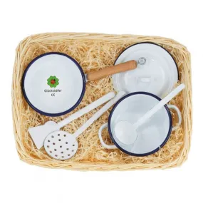 kookset email 5-delig wit/donkerblauw