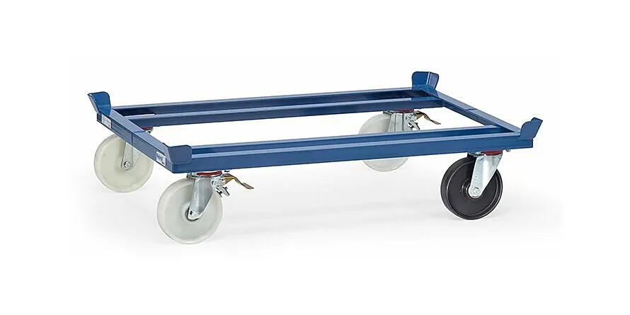 Palletchassis voor palletkooien en vlakke pallets