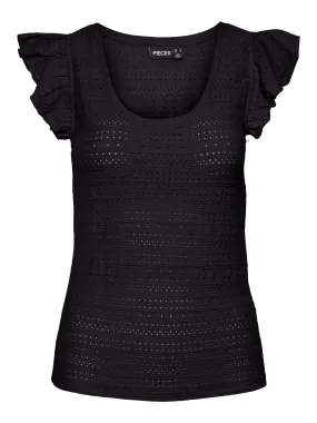 PCKELMA CROCHET TOP MET KAPMOUWEN