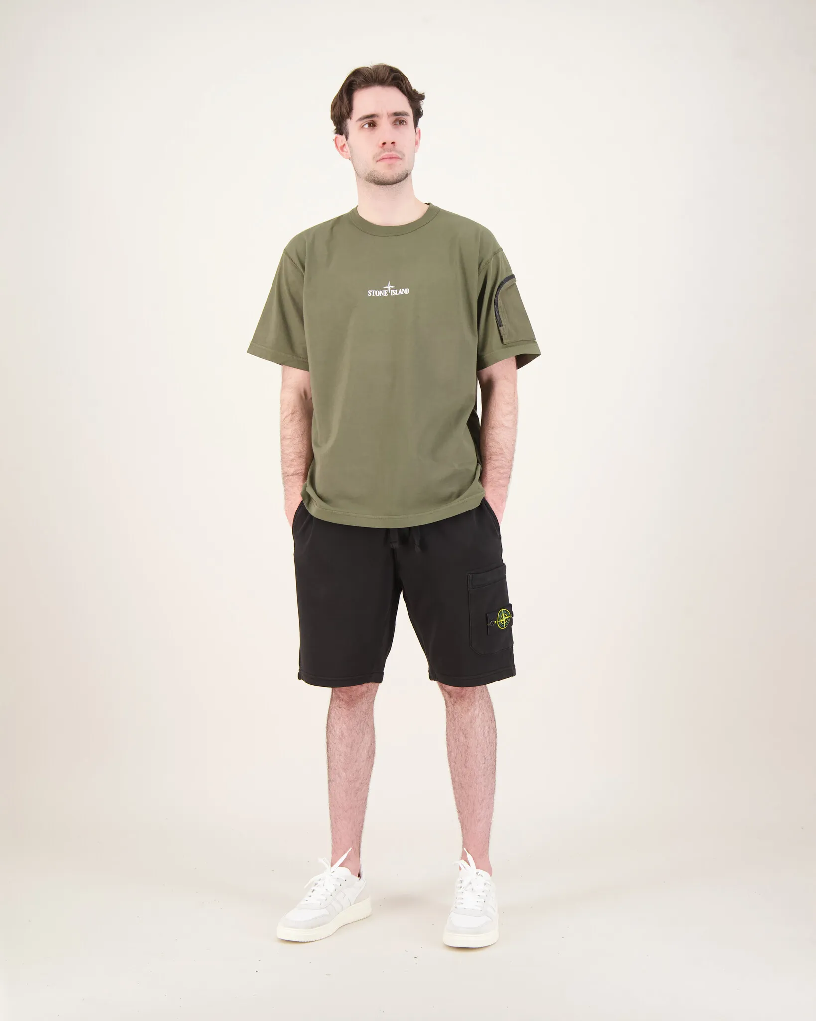 STONE ISLAND 4S0115 LOGO TSHIRT ARMY